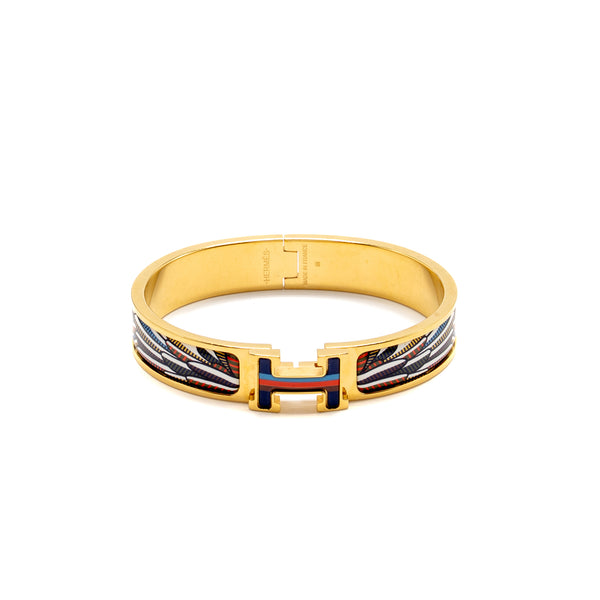 Hermes Size GM Clic H Bracelet Pegase Pop Multicolour GHW