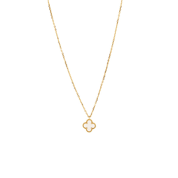 Van Cleef & Arpels Sweet Alhambra Pendant White Mother Of Pearl Yellow Gold