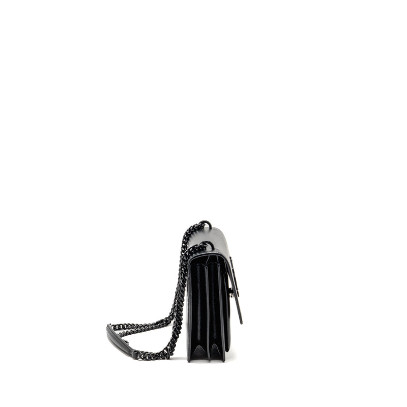 Saint Laurent / YSL Medium Sunset Bag Black Calfskin Black Hardware