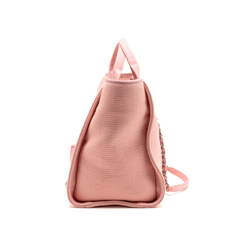 Chanel Devauille Tote Bag Canvas/Leather Pink/White SHW (Microchip)