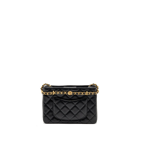 Chanel CC Camellia Small Shopping Bag Caviar Black GHW (Microchip)