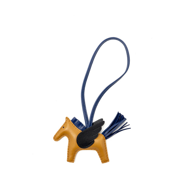 Hermes Rodeo Pegase PM Bag Charm Sesame/Blue Saphir/Black Stamp Z