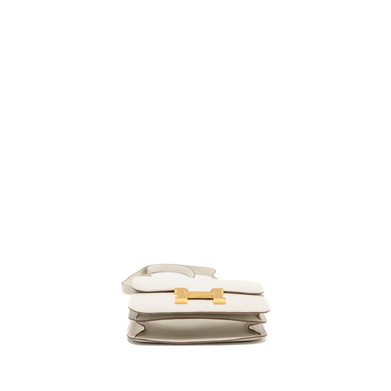 Hermes Mini Constance Chèvre Mysore Mushroom/Biscuit GHW Stamp B