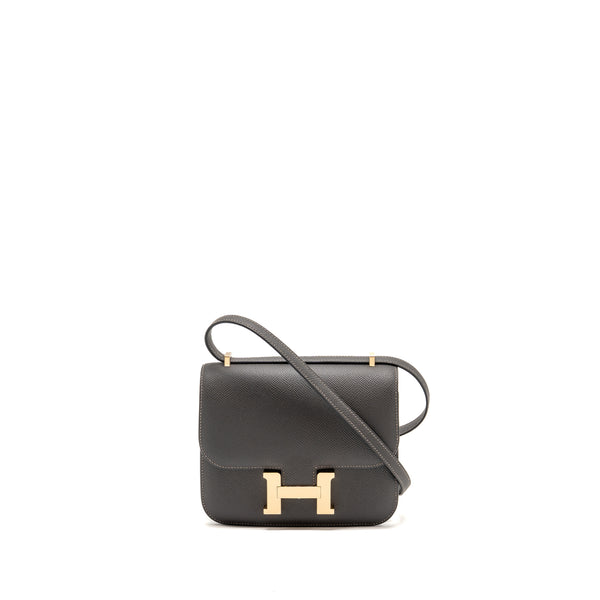 Hermes mini constance epsom graphite LGHW stamp B