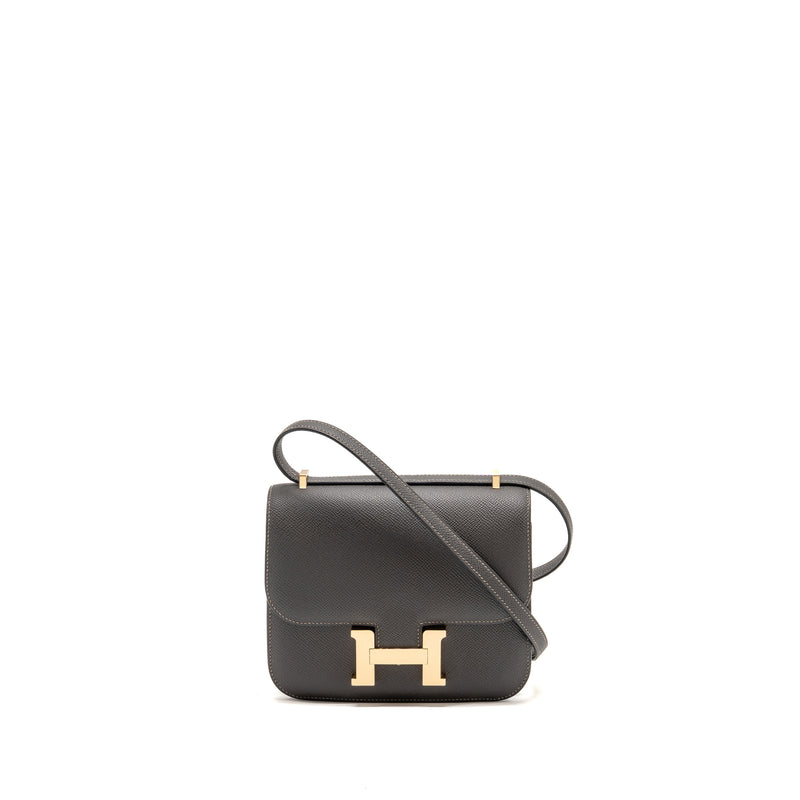 Hermes mini constance epsom graphite LGHW stamp B