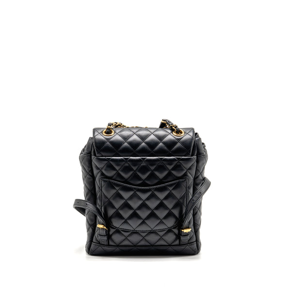 Chanel Small Urban Spirit Quilted Backpack Calfskin Black GHW