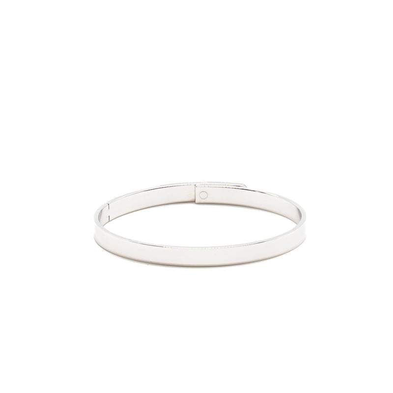Hermes Size ST kelly bracelet small model white gold with diamonds