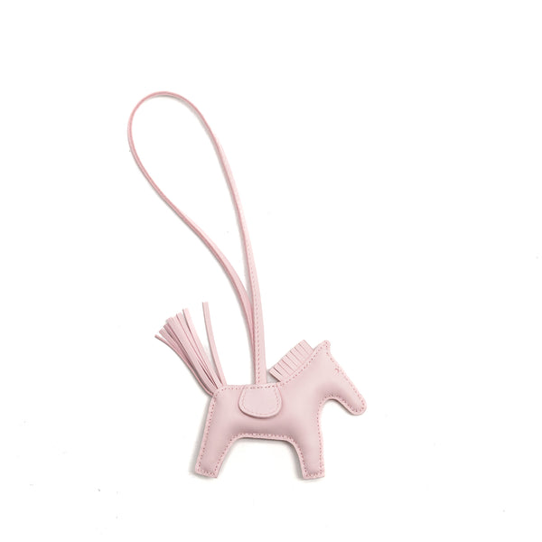 Hermes Rodeo PM Bag Charm Rose Darlro Stamp W