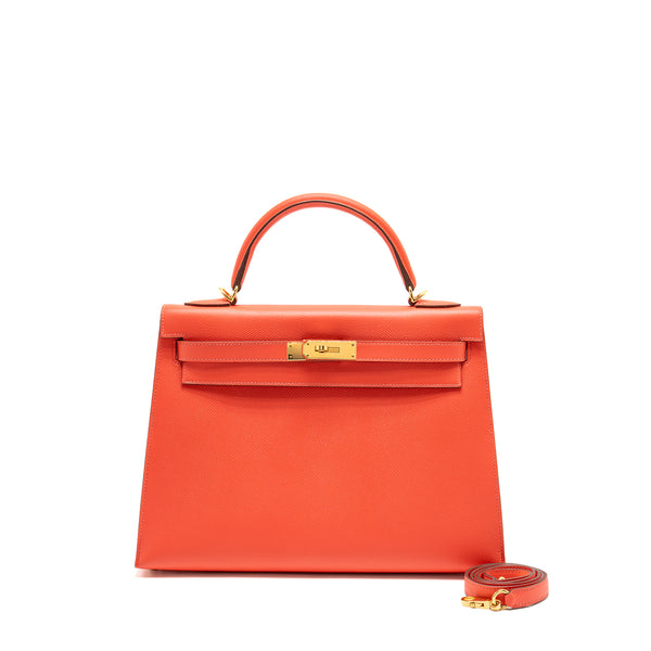 Hermes Kelly 32 Epsom T5 Rose Jaipur GHW Stamp T