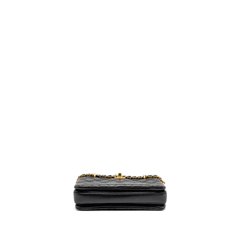 Chanel CC Camellia Small Shopping Bag Caviar Black GHW (Microchip)