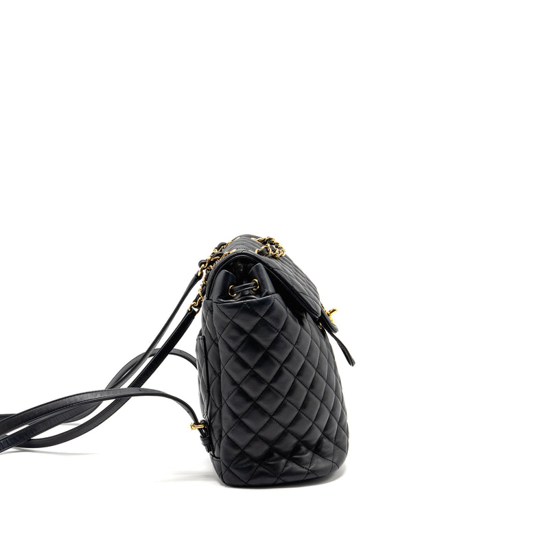 Chanel Small Urban Spirit Quilted Backpack Calfskin Black GHW