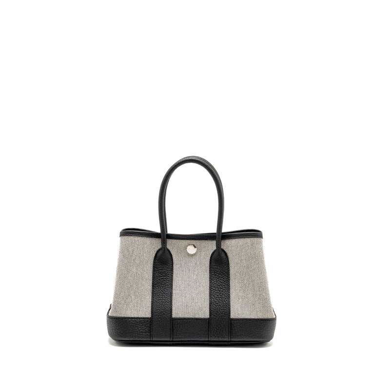 Hermes Garden Party 23 Canvas/Negonda Ecru-Black/Black SHW Stamp W