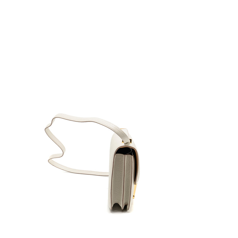 Hermes Mini Constance Chèvre Mysore Mushroom/Biscuit GHW Stamp B