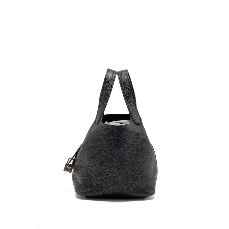 Hermes Picotin 18 Lock Bag Clemence Black SHW Stamp Z