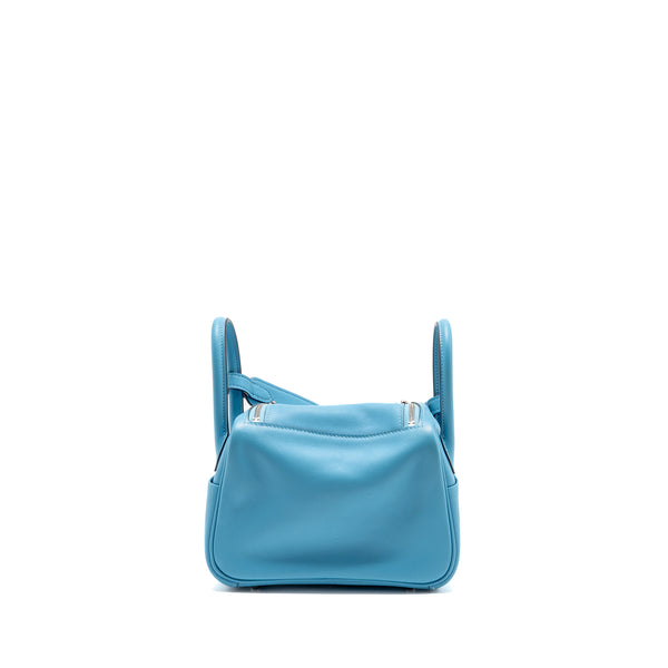 Hermes Mini Lindy Swift Blue de Nord SHW Stamp Y
