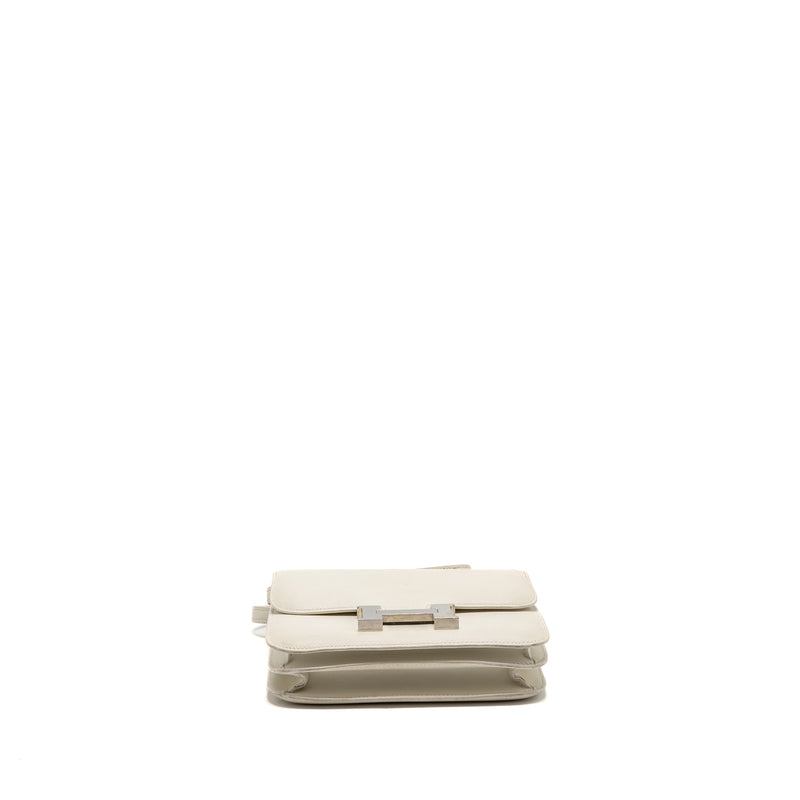 Hermes Mini Constance Epsom Blanc SHW Stamp D