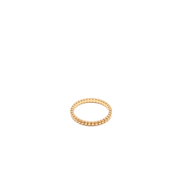 Van Cleef and Arpels size 52 Perlee pearls of gold ring, small model rose gold