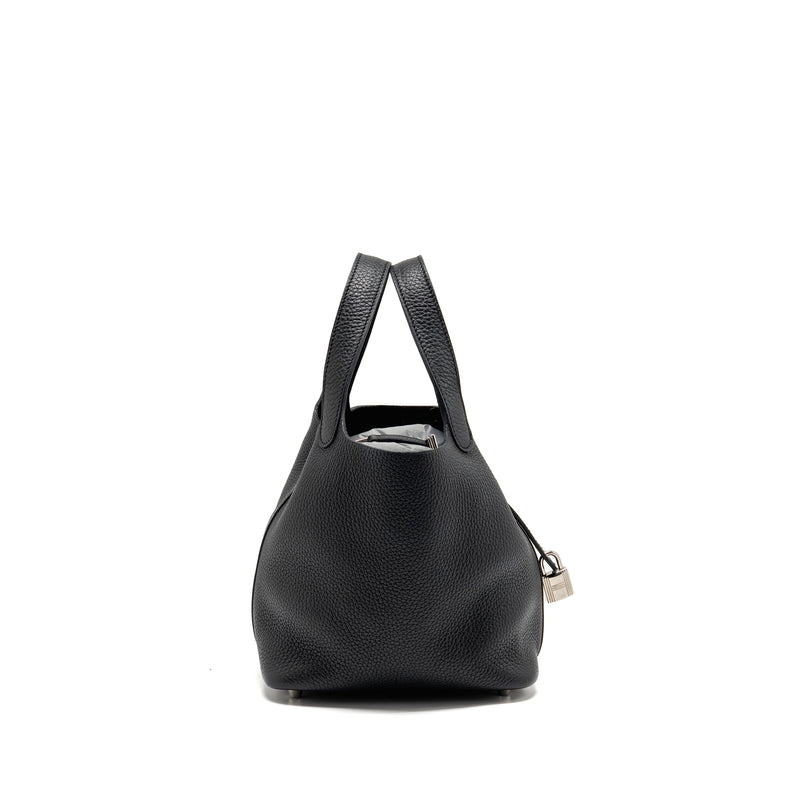 Hermes Picotin 18 Lock Bag Clemence Black SHW Stamp Z