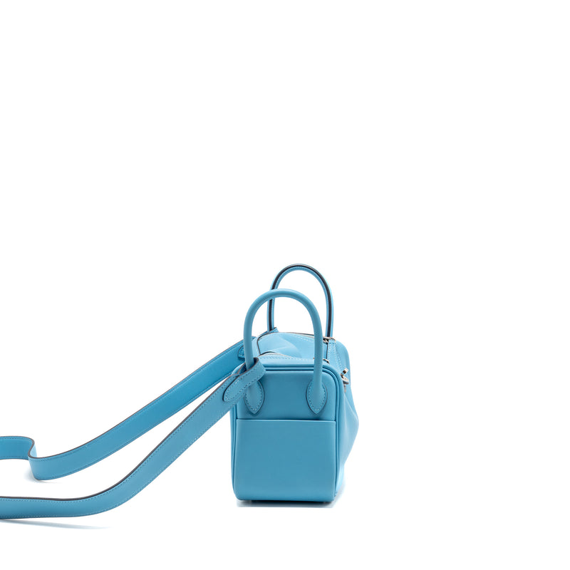 Hermes Mini Lindy Swift Blue de Nord SHW Stamp Y