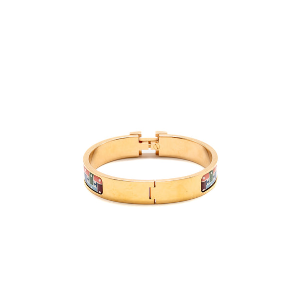 Hermes Size GM Clic H Bracelet Son du H Multicolour RGHW