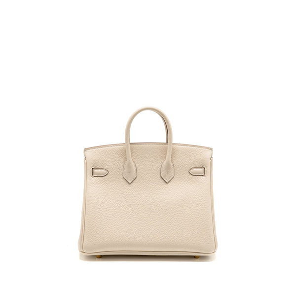 Hermes Birkin 25 togo craie GHW stamp K