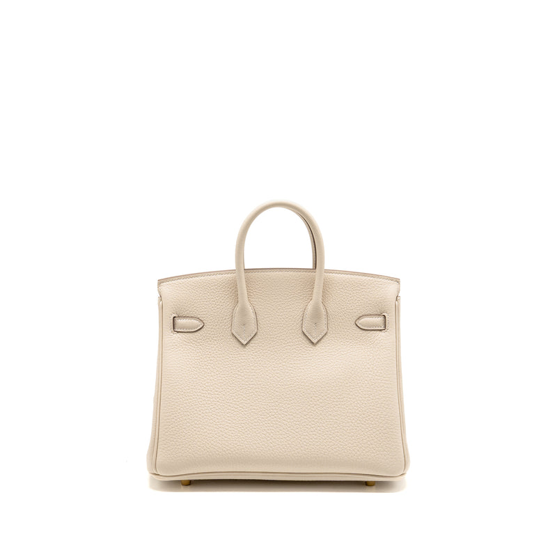 Hermes Birkin 25 togo craie GHW stamp K