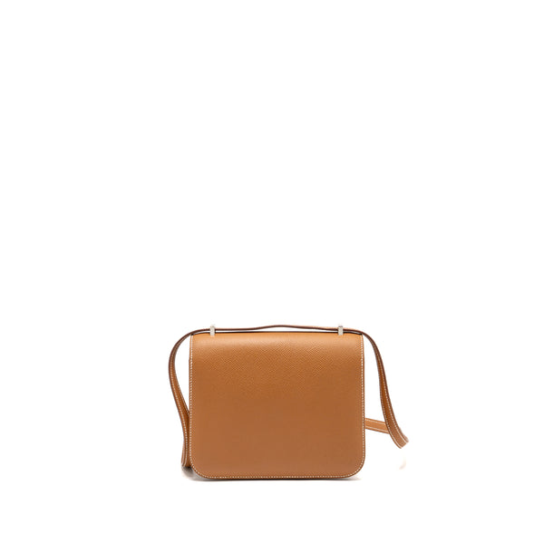 Hermes Mini Constance Epsom Gold SHW Stamp B