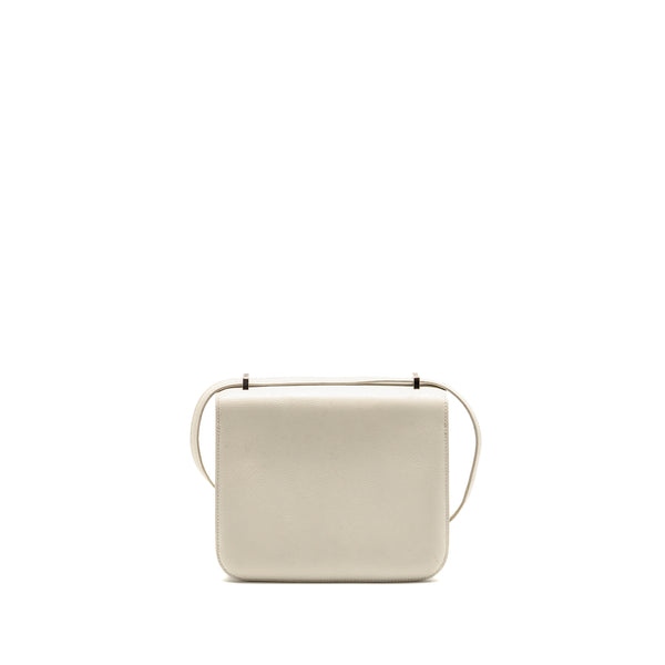 Hermes Mini Constance Epsom Blanc SHW Stamp D