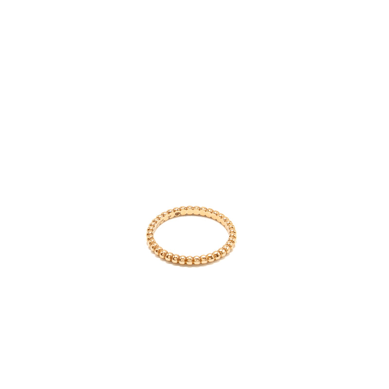 Van Cleef and Arpels size 52 Perlee pearls of gold ring, small model rose gold