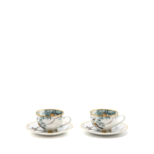 Hermes Carnets d’Equateur Tea Cup and Saucer Porcelain Multicolour (Sell in A Set)