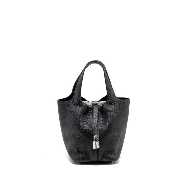 Hermes Picotin 18 Lock Bag Clemence Black SHW Stamp Z