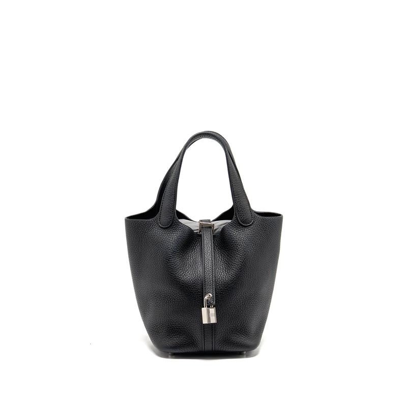 Hermes Picotin 18 Lock Bag Clemence Black SHW Stamp Z