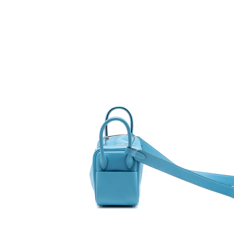 Hermes Mini Lindy Swift Blue de Nord SHW Stamp Y