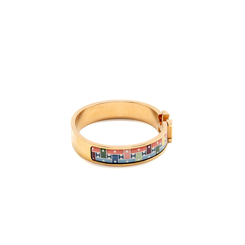 Hermes Size GM Clic H Bracelet Son du H Multicolour RGHW