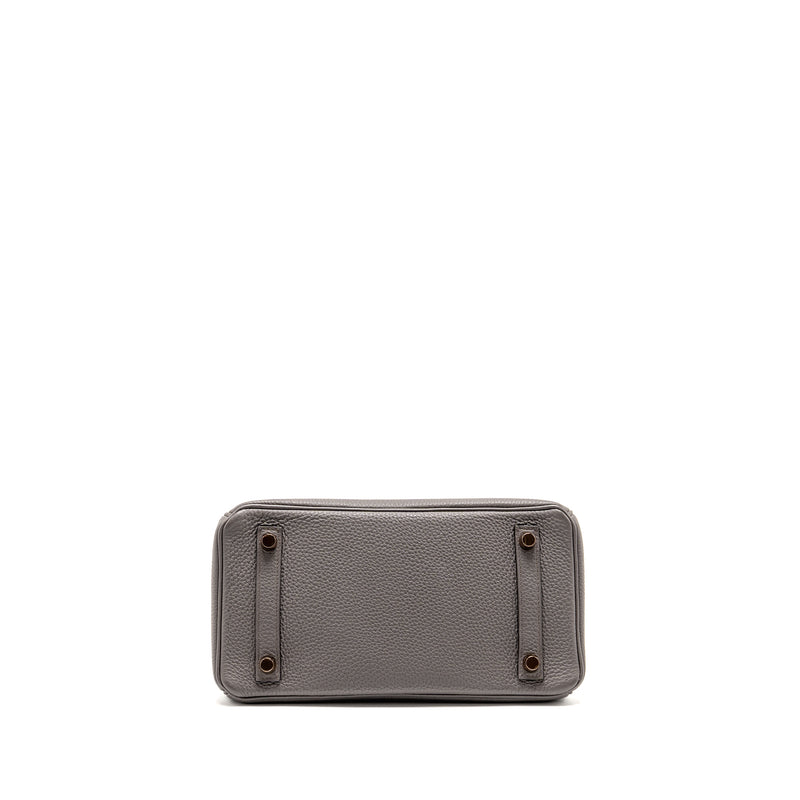 Hermes Birkin 25 Togo Gris Etain RGHW Stamp D
