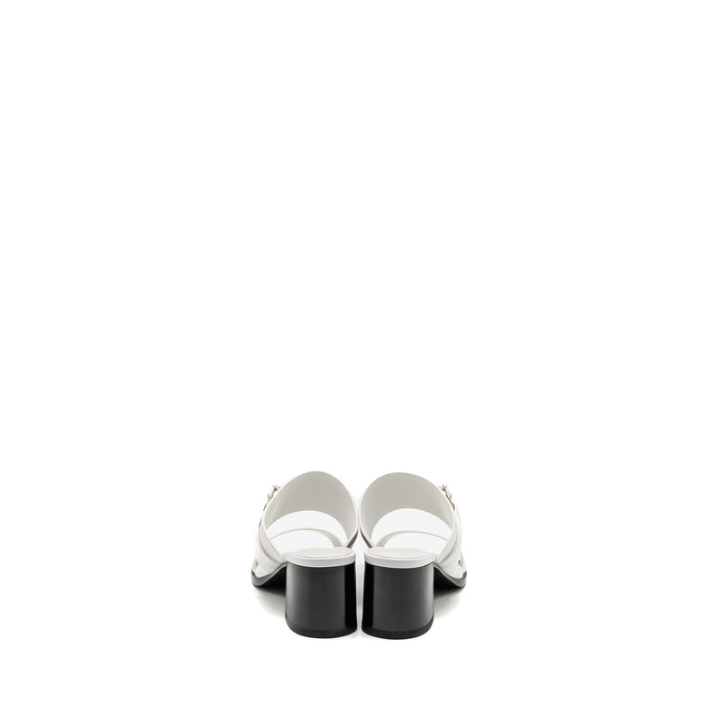 Hermes Size 39 Kute 60 Sandal Calfskin White SHW