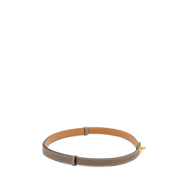 Hermes Kelly 18 Belt Epsom Etoupe GHW Stamp K