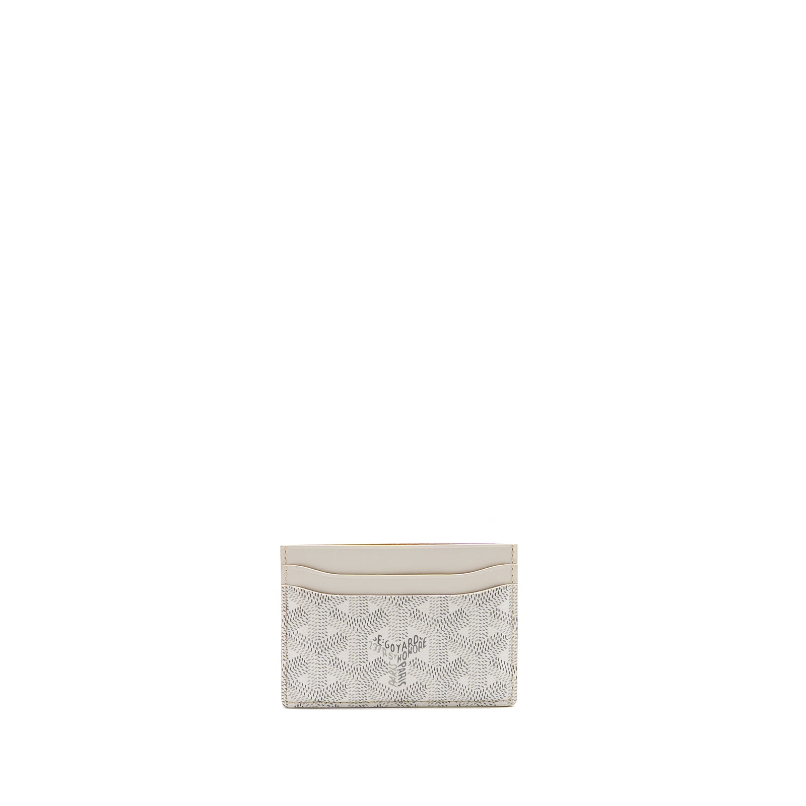 Goyard Saint Sulpice Card Holder Goyardine Canvas White Goyard Saint Sulpice Card Holder Goyardine Canvas White
