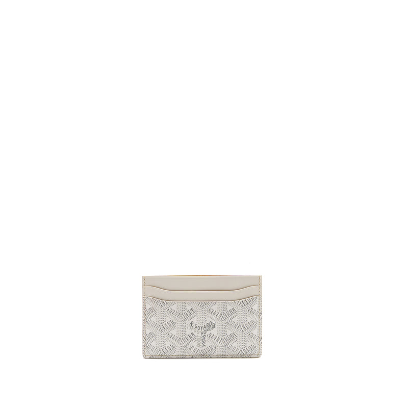 Goyard Saint Sulpice Card Holder Goyardine Canvas White