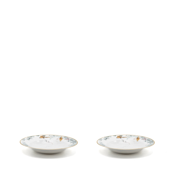 Hermes Carnets d’Equateur Soup Plate Porcelain Multicolour (Sell in a Set)