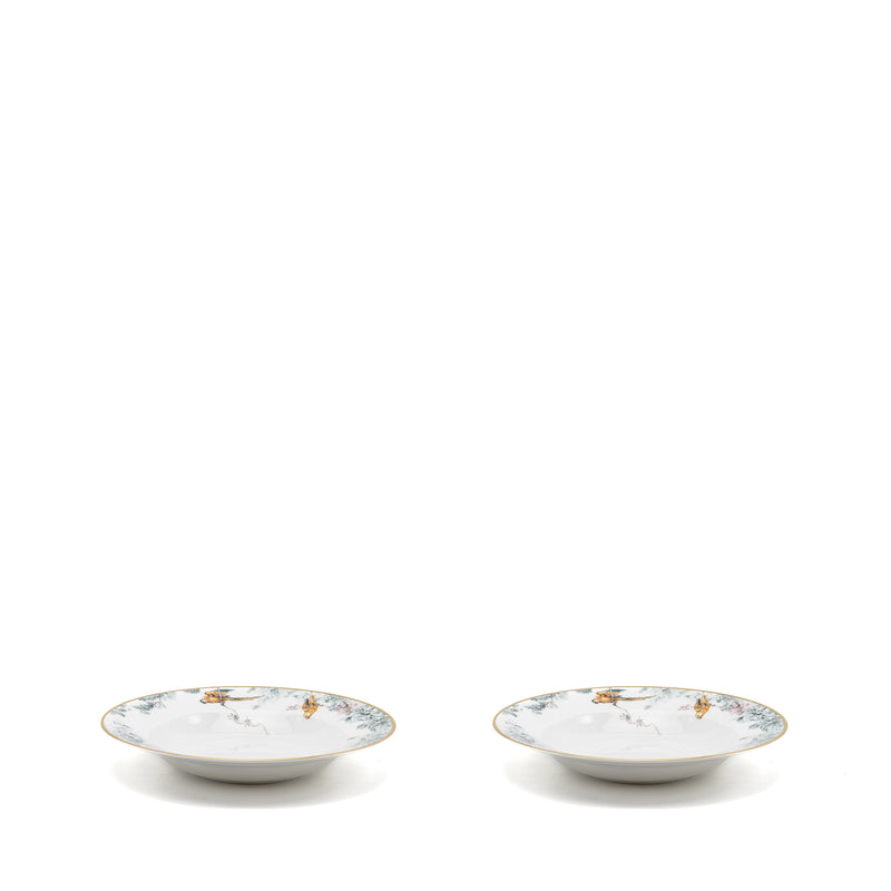 Hermes Carnets d’Equateur Soup Plate Porcelain Multicolour (Sell in a Set)
