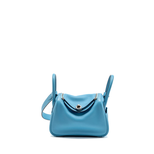 Hermes Mini Lindy Swift Blue de Nord SHW Stamp Y