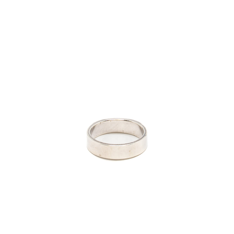 Hermes Size 54 Collier De Chien Ring, Small Model Sterling Silver