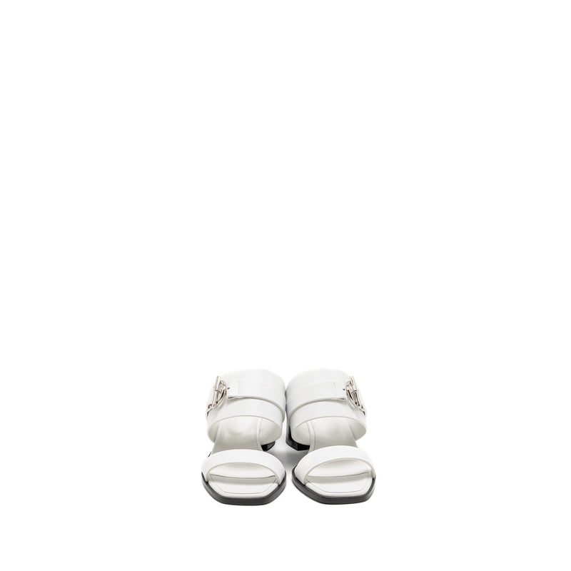 Hermes Size 39 Kute 60 Sandal Calfskin White SHW