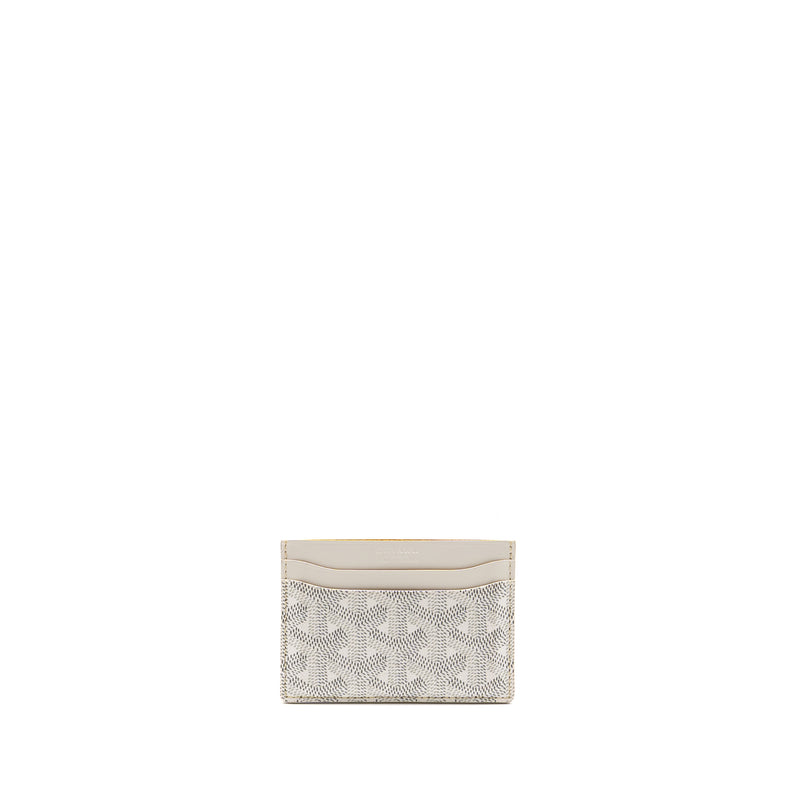 Goyard Saint Sulpice Card Holder Goyardine Canvas White
