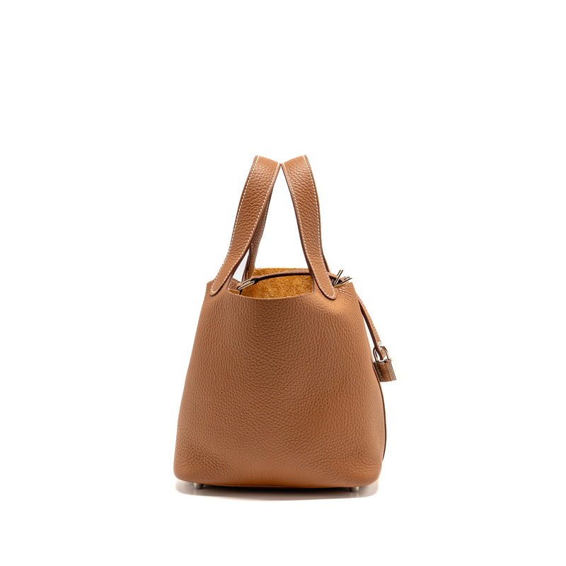 Hermes Picotin 18 Lock Bag Clemence Gold SHW Stamp U