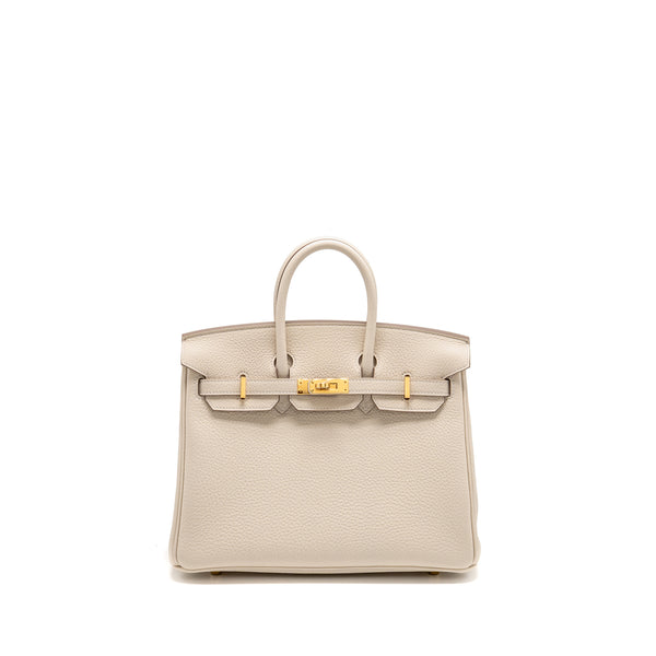 Hermes Birkin 25 togo craie GHW stamp K