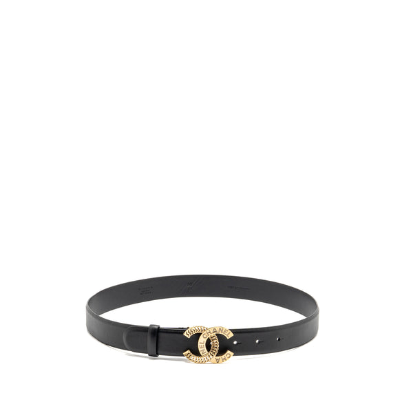 Chanel Size 80 Detailed CC Belt Leather/Crystal LGHW