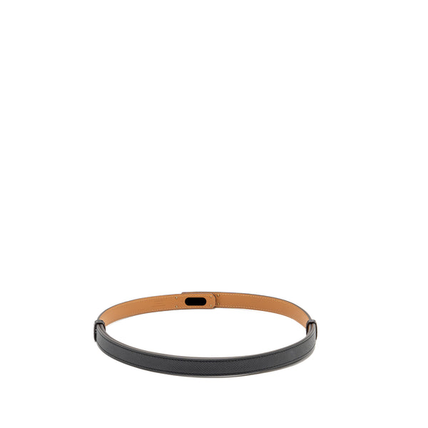Hermes Kelly 18 Belt Epsom Black RGHW Stamp W