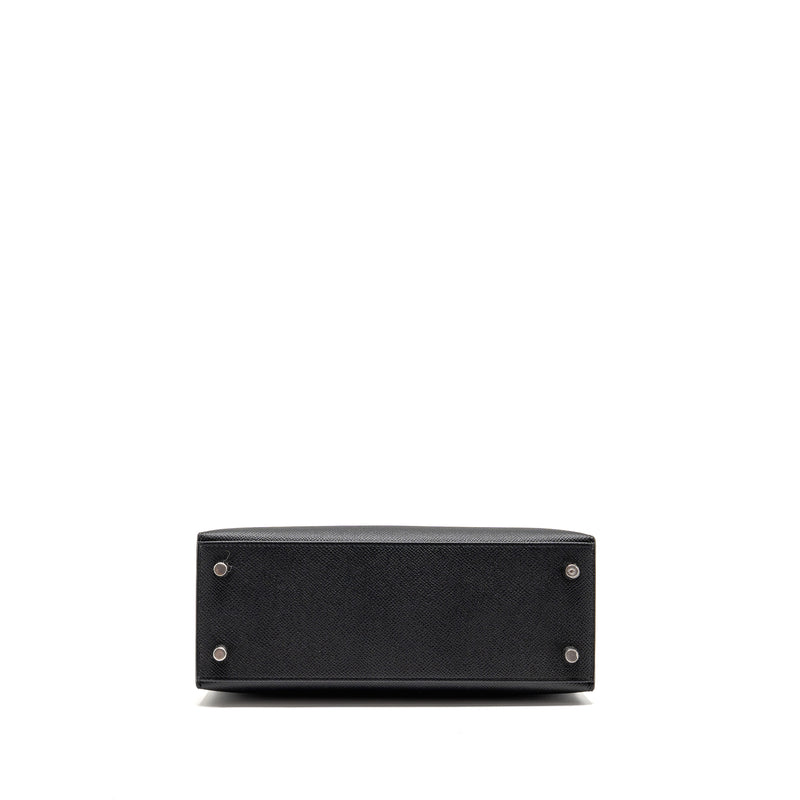 Hermes Kelly 25 Epsom Black SHW Stamp W